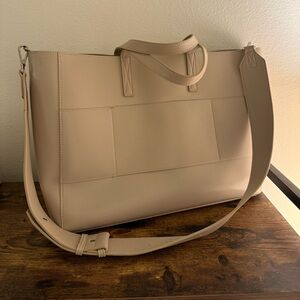 Calpak Haven Laptop Tote in Beige